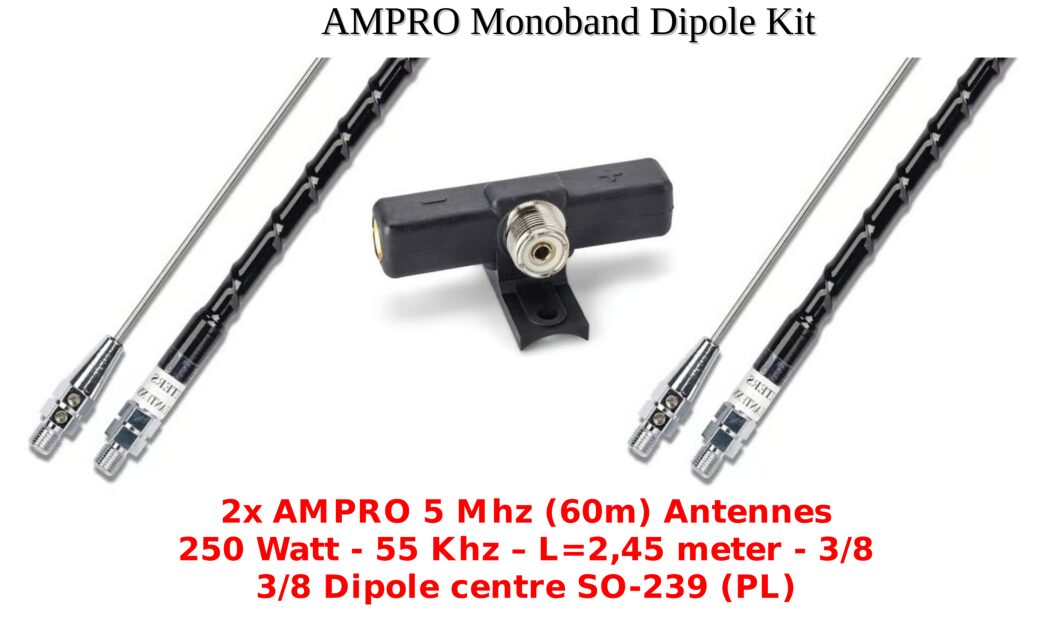 AMPRO 60 Meter Monoband Dipole Kit