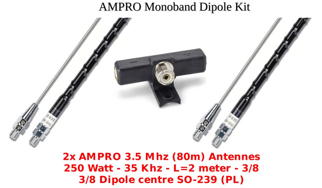 AMPRO 80 Meter Monoband Dipole Kit