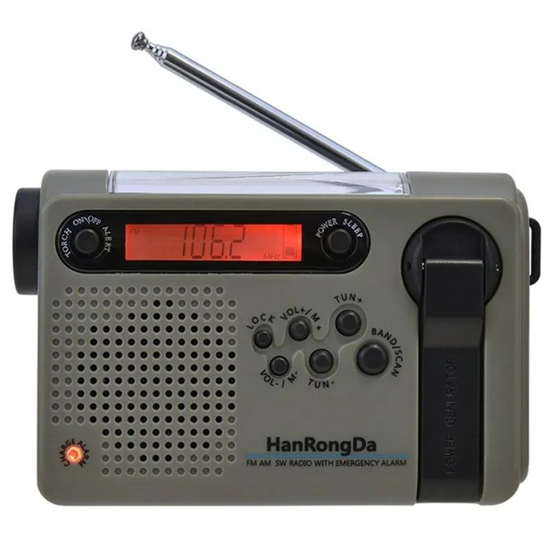 HanRongDa HRD-900 Noodradio Groen