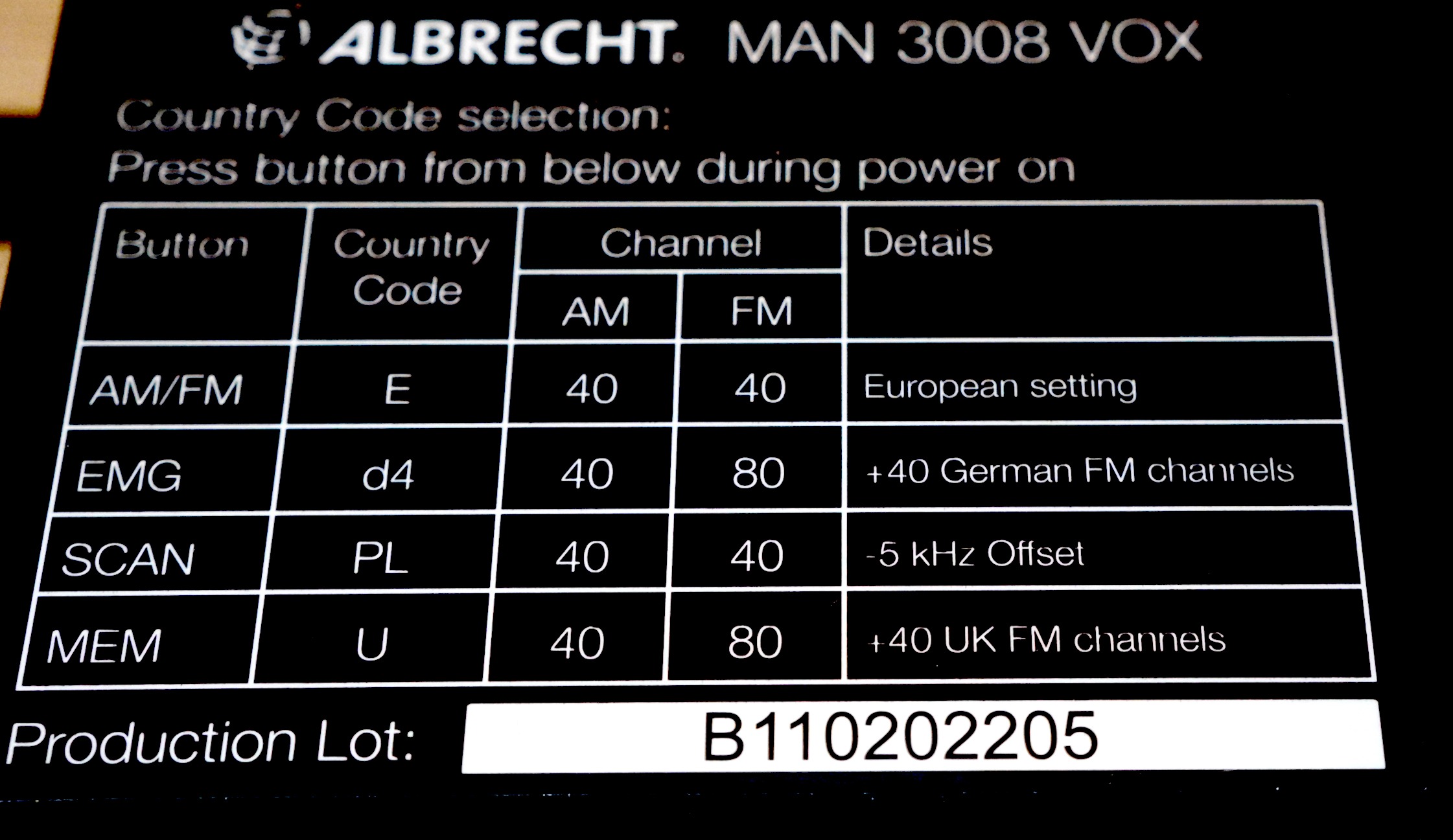 MAN 3008 VOX CTCSS - Afbeelding 3