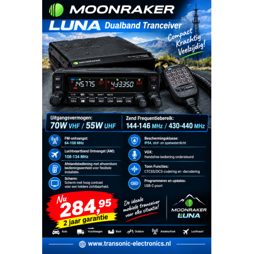 Moonraker LUNA VHF/UHF Transceiver