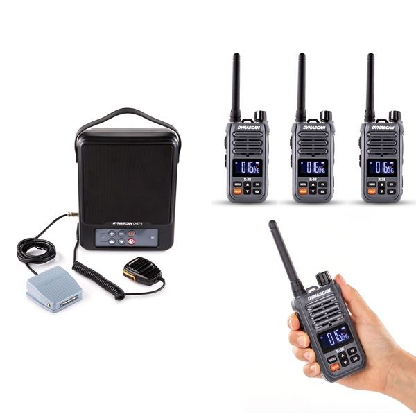 Dynascan CHEF-1 PMR446 Basis Intercom + 4x R38 Portofoons