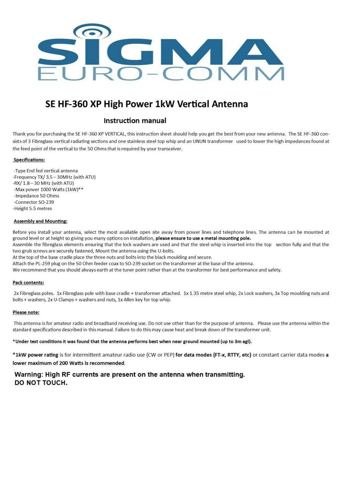 Sigma SE HF360XP - Afbeelding 4