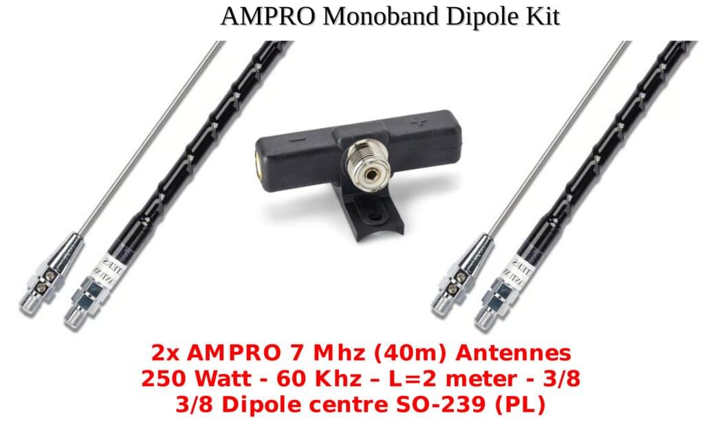 AMPRO 40 Meter Monoband Dipole Kit